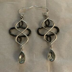 Silver dangle earrings